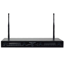 Load image into Gallery viewer, SA-U4HHLV5 - 4 Channel UHF Wireless Microphone System with 2 Handheld & 2 Lavalier Microphones - 1st Generation