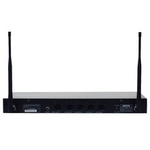 Load image into Gallery viewer, SA-U4HHLV5 - 4 Channel UHF Wireless Microphone System with 2 Handheld & 2 Lavalier Microphones - 1st Generation
