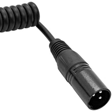 Load image into Gallery viewer, SACX-1 - 1.5 Foot Coiled Black XLR Microphone Cable - Extends to 7.5 Feet
