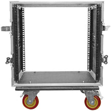 Load image into Gallery viewer, SATAC10U - Heavy Duty 10 Space ATA Rack Case with 4 Inch Casters - 10U Server Case