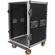 Load image into Gallery viewer, SATAC16U - Heavy Duty 16 Space ATA Rack Case with 4 Inch Casters - 16U Server Case