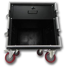 Load image into Gallery viewer, 10 Space Rack Case with Casters and 4 Space Drawer
