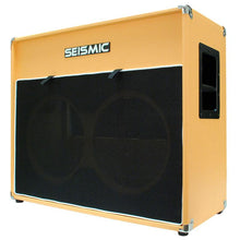 Load image into Gallery viewer, Luke-2x12V - Vintage Empty 12" Guitar Cabinet - Orange Tolex/Black Cloth Grill