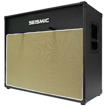 Load image into Gallery viewer, Luke-2x12V - Vintage Empty 12" Guitar Cabinet - Black Tolex/Wheat Cloth Grill