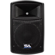 Load image into Gallery viewer, Pair of Powered 10" PA DJ Molded Speakers with Speaker Stands