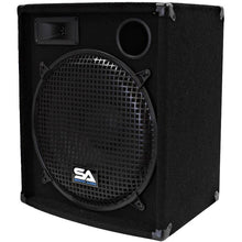 Load image into Gallery viewer, Pair of 15" Compact DJ / PA Speaker Cabinets and Tripod Stands