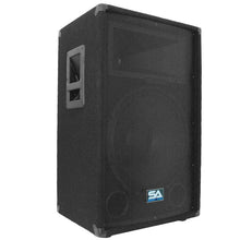 Load image into Gallery viewer, Pair of 15" PA Speakers with two tripod speaker stands