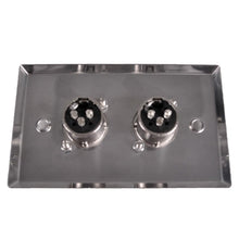 Load image into Gallery viewer, Stainless Steel Wall Plate -Dual XLR Female Connectors