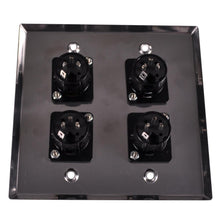 Load image into Gallery viewer, Stainless Steel Wall Plate - 2 Gang with 4 XLR Male Connectors