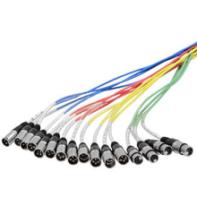 Load image into Gallery viewer, SAEM-12x4x25 - 12 Channel XLR Color Coded Snake Cable - 25 Feet