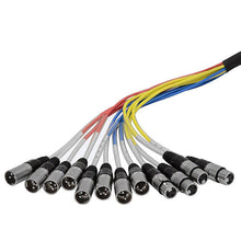 Load image into Gallery viewer, SAEM-8x4x25 - 8 Channel XLR Color Coded Snake Cable - 25 Feet