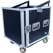 Load image into Gallery viewer, 10 Space Rack Case with Slant Mixer Top