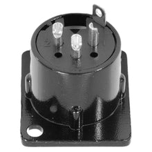 Load image into Gallery viewer, SAPT214 - XLR Male Panel Mount Connector - Black Metal Housing (5 Pack)