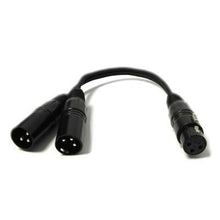 Load image into Gallery viewer, Splitter Cable - XLR Female to Two XLR Males 1'