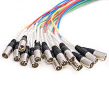 Load image into Gallery viewer, SARMSS-16x1530 - 16 Channel XLR TRS Combo Splitter Snake Cable - 15' and 30' XLR trunk
