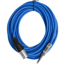 Load image into Gallery viewer, SATRXL-M25 - 6 Pack of Multiple Colors 25 Foot XLR Male to TRS Patch Cables