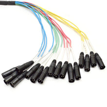 Load image into Gallery viewer, SATSS-16x1515 - 16 Channel Send XLR Splitter Snake Cable - two 15 foot trunks