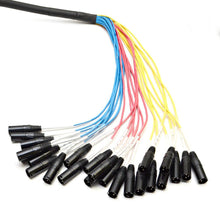 Load image into Gallery viewer, SATSS-24x1515 - 24 Channel Send XLR Splitter Snake Cable - two 15 foot trunks