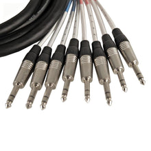 Load image into Gallery viewer, SATXSW-8x5 - 5 Foot Send and Return Cable Snake - 8 TRS Male to 4 XLR Male and 4 XLR Female