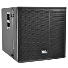 Load image into Gallery viewer, Powered Line Array System - 18 Inch Subwoofer, Four 12 Inch Line Array Speakers and Mounting Frame