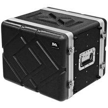 Load image into Gallery viewer, SALWR8M - Lightweight 8 Space Mid-Size ABS Rack Case - 8U PA DJ Medium Depth Rack Case
