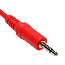Load image into Gallery viewer, SAPT44 - 3 Foot Red 3.5mm Mono Male to RCA Male Jack Audio Patch Cable
