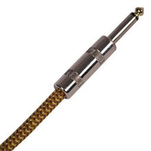 Load image into Gallery viewer, SAGCRYW-20 - 20' Yellow Woven Cloth Guitar/Instrument Cable
