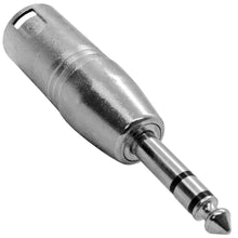 Load image into Gallery viewer, SAPT508 - 4 Pack of XLR Male to 1/4" TRS Stereo Male Cable Adapters - XLR-M to 6.3mm
