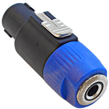 Load image into Gallery viewer, SAPT510 - 2 Pack of 1/4 Inch Female to Speakon Speaker Plug Adapters - 2 Pole and 4 Pole Compatible

