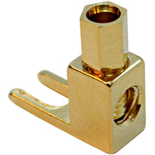 Load image into Gallery viewer, SAPT515 - 4 Pack of Gold Plated Banana to Spade Speaker Cable Connectors

