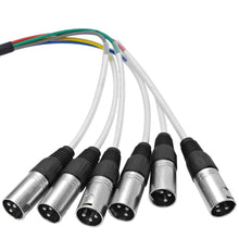 Load image into Gallery viewer, SARLX-6x6 - 6 Channel XLR Colored Snake Cable 6'
