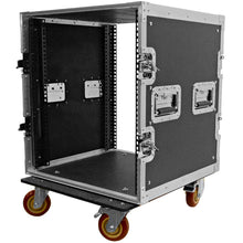 Load image into Gallery viewer, SATAC12U - Heavy Duty 12 Space ATA Rack Case with 4 Inch Casters - 12U Server Case
