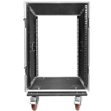 Load image into Gallery viewer, SATAC16U - Heavy Duty 16 Space ATA Rack Case with 4 Inch Casters - 16U Server Case
