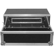 Load image into Gallery viewer, SATAC2x10 - Heavy Duty 2 Space ATA Rack Case with 10U DJ Mixer Top and Laptop Shelf

