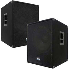 Load image into Gallery viewer, Pair of Dual 15" PA DJ Speakers, Pair of Powered 18" Subs, and 4 Cables
