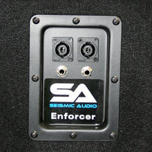 Load image into Gallery viewer, Premium Dual 15" PA Speakers, 18" Enforcer Subs, 2 Amplifiers, and Cables
