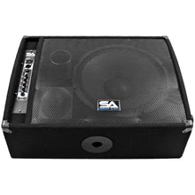 Load image into Gallery viewer, FL-15MP-PW - Pair of Premium Powered 2-Way 15" PA Floor Monitors with Titanium Horns
