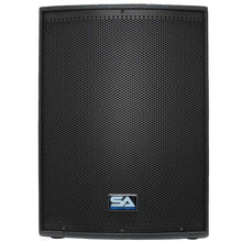 Load image into Gallery viewer, Pair of Premium Black 12" PA Loudspeakers with two Tripod Speaker Stands
