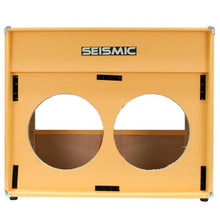 Load image into Gallery viewer, Luke-2x12V - Vintage Empty 12" Guitar Cabinet - Orange Tolex/Black Cloth Grill
