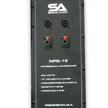 Load image into Gallery viewer, Pair of 15" PA DJ Molded Speakers and Stands
