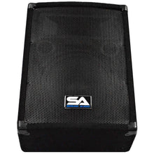 Load image into Gallery viewer, SA-10MT-PW - Pair of Powered 2-Way 10" Floor / Stage Monitors Wedge Style with Titanium Horns
