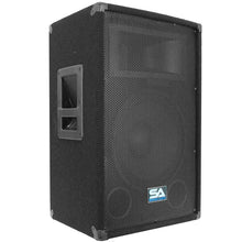 Load image into Gallery viewer, Pair of 12" PA Speakers with two Tripod Speaker Stands

