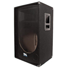 Load image into Gallery viewer, Pair of Empty 15 Inch PA / DJ / Band Speaker Cabinets with Titanium Horns
