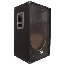 Load image into Gallery viewer, Pair of Empty 15 Inch PA / DJ / Band Speaker Cabinets with Titanium Horns
