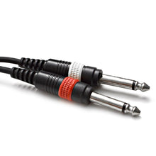 Load image into Gallery viewer, Seismic Audio - SAiTSY6 - 1/8" Stereo 3.5 mm to Dual 1/4" TS Splitter Cable

