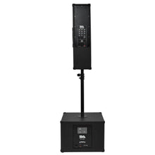 Load image into Gallery viewer, SA-CPPA2 - Powered Compact Portable PA System - Pair of 4x5 Column Speakers, Pair of 12 Inch Subwoofers and Poles
