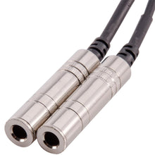 Load image into Gallery viewer, SA-Y26 - 1 Foot Right Angle 1/4 Inch Male to Dual 1/4 Inch Female Mono Y Splitter Cable
