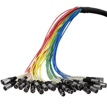 Load image into Gallery viewer, SAEM-24x8x150 - 24 Channel XLR Color Coded Snake Cable - 150 Feet
