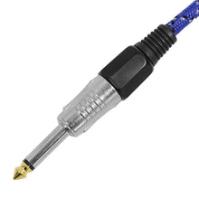 Load image into Gallery viewer, SAGCRBB-18-3PK - 18' Black &amp; Blue Woven Guitar/Instrument Cable (3 Pack)
