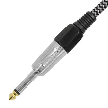 Load image into Gallery viewer, SAGCRBS-18-3PK - 18' Black &amp; Silver Woven Guitar/Instrument Cable (3 Pack)
